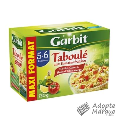 Garbit Taboulé aux dés de Tomates fraîches, Menthe & Citron La boîte de 730G