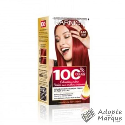 Garnier 100% Ultra Color - Coloration 6.65 Ultra Rouge La boîte