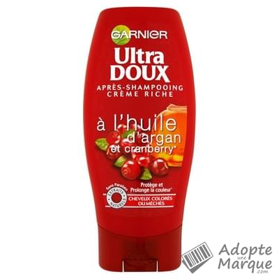 Garnier Ultra DOUX - Après Shampooing à l'Huile d'Argan & Cranberry Le flacon de 200ML
