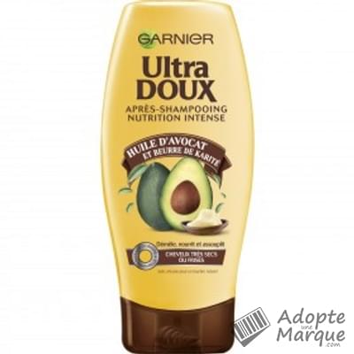 Garnier Ultra DOUX - Après Shampooing Nutrition Intense à l'Huile d'Avocat & Beurre de Karité Le flacon de 200ML