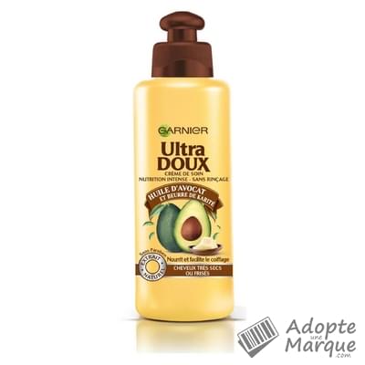 Garnier Ultra DOUX - Crème de soin sans rinçage Nutrition Intense à l'Huile d'Avocat & Beurre de Karité Le flacon de 200ML