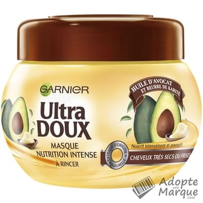 Garnier Ultra DOUX - Masque Nutrition Intense à l'Huile d'Avocat & Beurre de Karité Le pot de 300ML