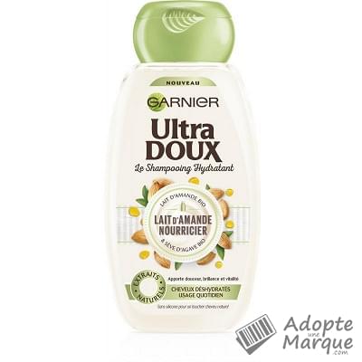 Garnier Ultra DOUX - Shampooing au Lait d'Amande nourricier Bio Le flacon de 250ML