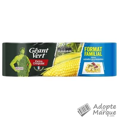 Géant Vert Maïs Doux Extra Croquant Les 3 conserves de 285G