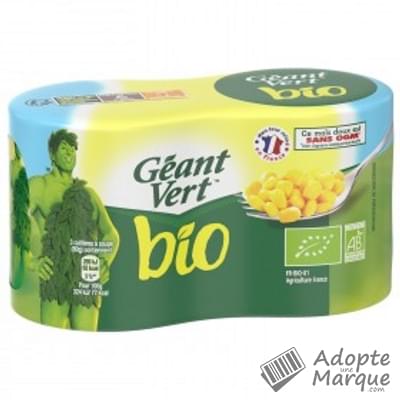 Géant Vert Maïs Doux Extra Croquant Bio Les 2 conserves de 140G