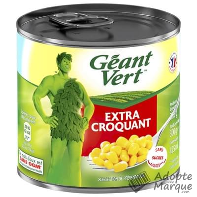 Géant Vert Maïs Doux Extra Croquant La conserve de 285G