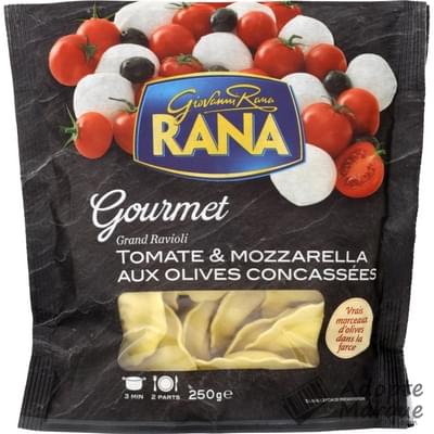 Giovanni Rana Gourmet Grand Ravioli : Tomate & Mozzarella aux Olives Concassées Le sachet de 250G