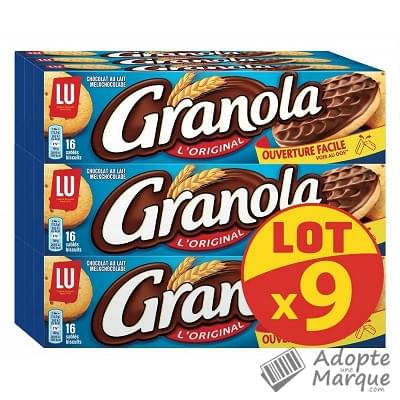 Granola Biscuits Sablés au Chocolat au Lait Les 9 paquets de 200G