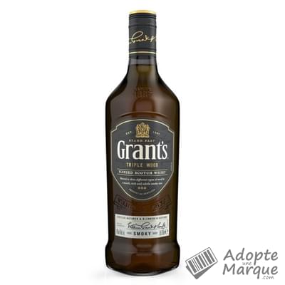 Grant's Whisky Blended Scotch Triple Wood Smoky - 40%vol. La bouteille de 70CL