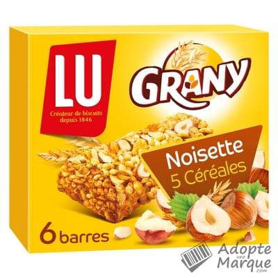 Grany Barres aux 5 Céréales & Noisettes Le paquet de 6 barres - 125G