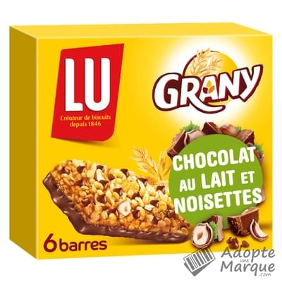 Grany Barres Céréalières au Chocolat au lait & Noisettes Le paquet de 6 barres - 138G