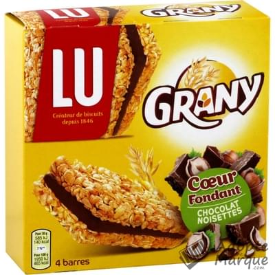 Grany Barres Céréalières Cœur Fondant Chocolat & Noisettes Le paquet de 4 barres - 120G