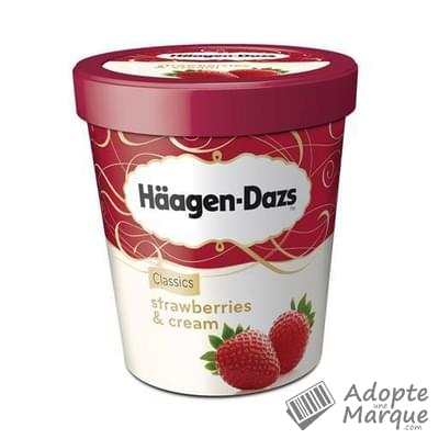 Häagen-Dazs Crème glacée Strawberries & Cream Le pot de 500ML