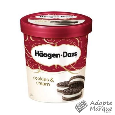 Häagen-Dazs Crème glacée Vanille avec morceaux de Cookie au Chocolat Le pot de 500ML