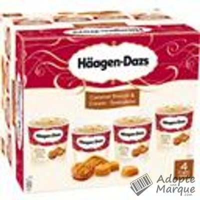 Häagen-Dazs MiniCups - Crème glacée Caramel Biscuit & Cream Les 4 pots de 95ML