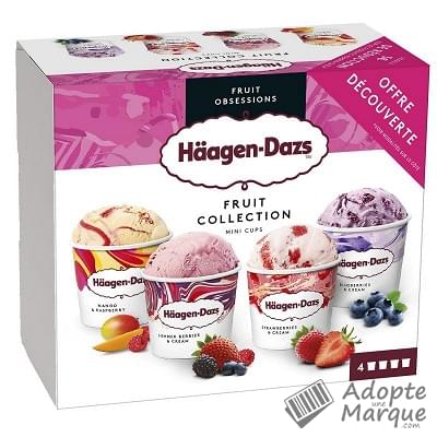Häagen-Dazs MiniCups - Crème glacée Fruits Collection Les 4 pots de 95ML