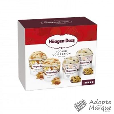 Häagen-Dazs MiniCups - Crème glacée Iconic Collection Les 4 pots de 95ML