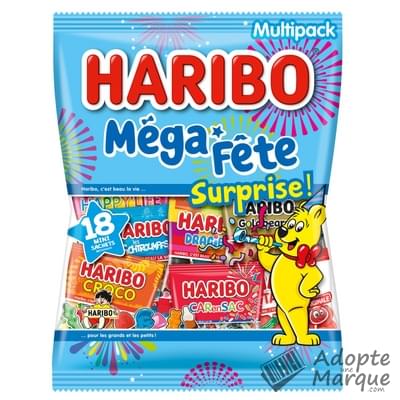 HARIBO Méga fête surprise bonbons en mini sachet 800g pas cher 