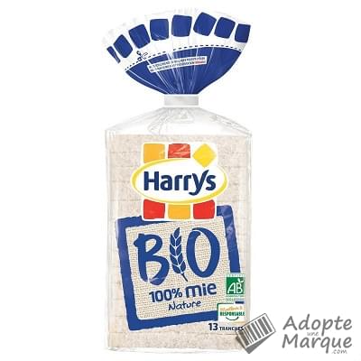 Harry's 100% Mie - Pain de mie Nature Bio Le paquet de 325G