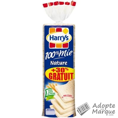 Harry's 100% Mie - Pain de mie Nature Le paquet de 650G
