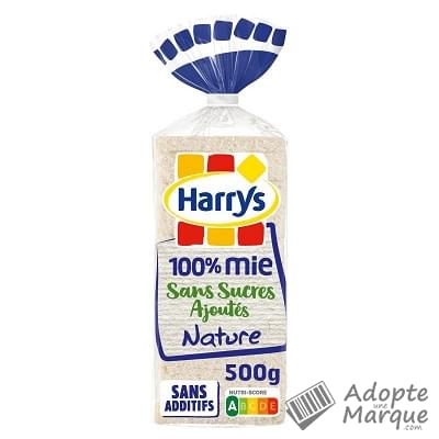 Harry's 100% Mie - Pain de mie Nature Sans sucres ajoutés Le paquet de 500G