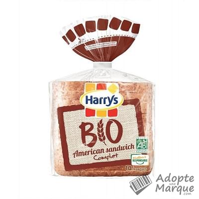 Harry's American Sandwich - Pain de mie Complet Bio Le paquet de 400G