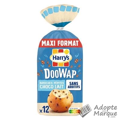 Harry's Doo Wap - Brioches moelleuses aux Pépites de Chocolat au Lait Le paquet de 12 brioches - 480G