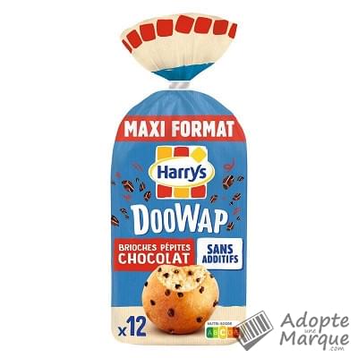 Harry's Doo Wap - Brioches moelleuses aux Pépites de Chocolat Le paquet de 12 brioches - 480G