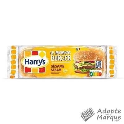 Harry's Le Moment Burger - Pain à Burger Sésame Géant Les 6 pains - 510G