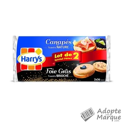 Harry's Toast Nature & Toast spécial Foie gras Les 2 paquets de 280G