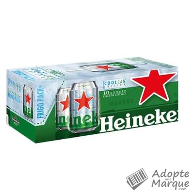 Heineken Bière blonde - 5,0% vol. Les 10 canettes de 33CL