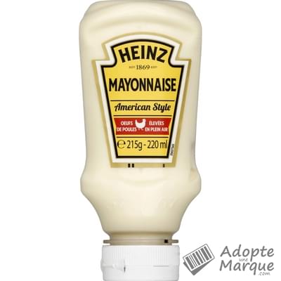 Heinz Mayonnaise American Style Nature Le flacon Top Down de 215G