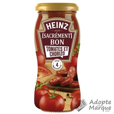 Heinz Sauce pour pâtes Sacrément Bon Tomates & Chorizo Le bocal de 240G