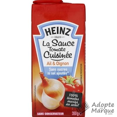 Heinz Sauce Tomate cuisinée Ail & Oignon La brique de 350G