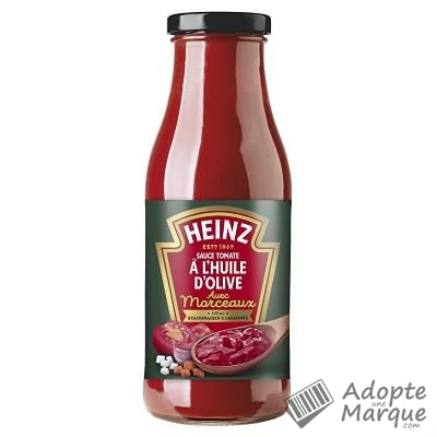 Heinz Sauce Tomate cuisinée à l'Huile d'Olive avec Morceaux La bouteille de 500G