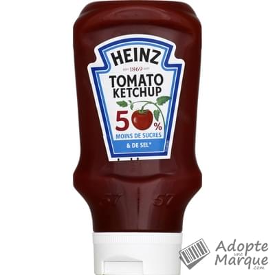 Heinz Tomato Ketchup 50% de Sucre & Sel en Moins Le flacon Top Down de 435G