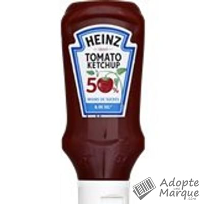 Heinz Tomato Ketchup 50% de Sucre & Sel en Moins Le flacon Top Down de 665G