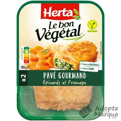 Herta Le Bon Végétal - Pavé Gourmand Epinards & Fromage La barquette de 180G