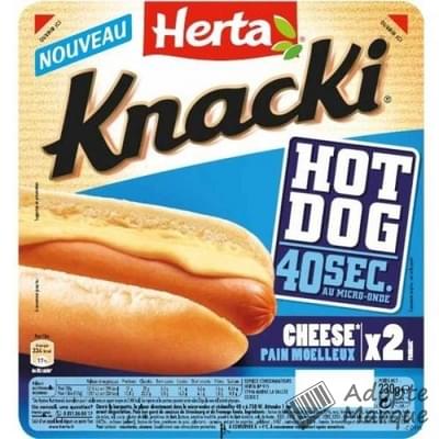 Herta Hot Dog Knacki au Fromage & Pain Moelleux La barquette de 2 pièces - 230G