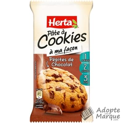 Herta A ma Façon - Pâte à Cookies aux Pépites de Chocolat Le sachet de 350G