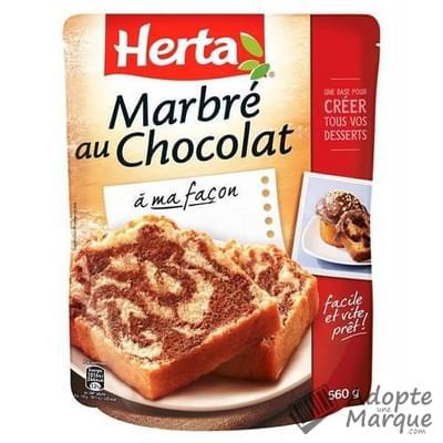 Herta A Ma Facon Pate A Gateau Marbre Au Chocolat Le Sachet De 560g Adopteunemarque Com