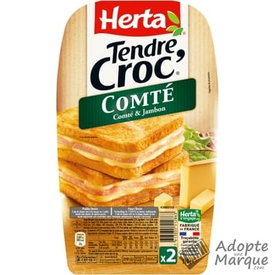 Herta Tendre Croc' - Croque monsieur Comté La barquette de 2 croques - 210G