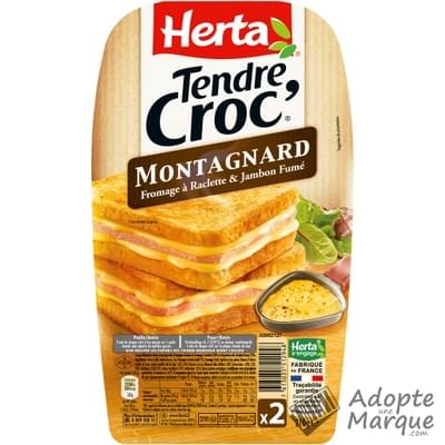 Herta Tendre Croc' - Croque monsieur Montagnard La barquette de 2 croques - 210G