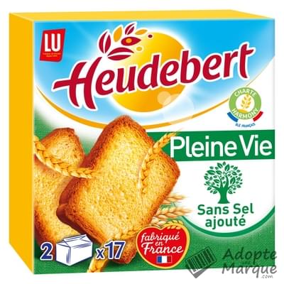 Heudebert Biscottes Pleine Vie - Sans Sel & pauvre en Cholestérol La boîte de 300G