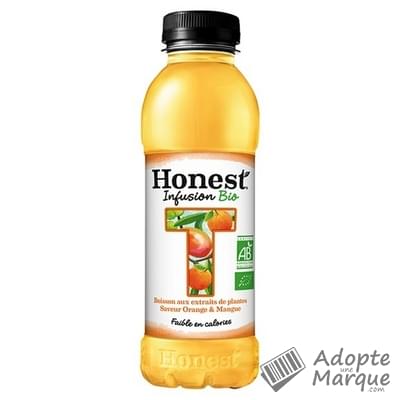 Honest Boisson bio aux plantes infusées saveur Orange & Mangue La bouteille de 375ML