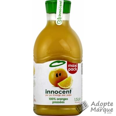 Innocent Jus de fruits frais Orange avec pulpe - 100% Jus "La bouteille de 1,5L"