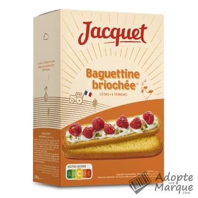 Jacquet Biscottes Baguettine Briochée Les 3 étuis de 8 biscottes - 300G