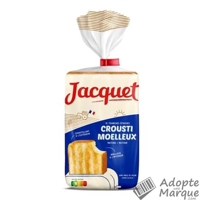 Jacquet Pain de mie Crousti Moelleux Nature Le paquet de 730G (12 tranches)