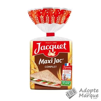 Jacquet Pain de mie Maxi Jac' Complet Le paquet de 550G (14 tranches)