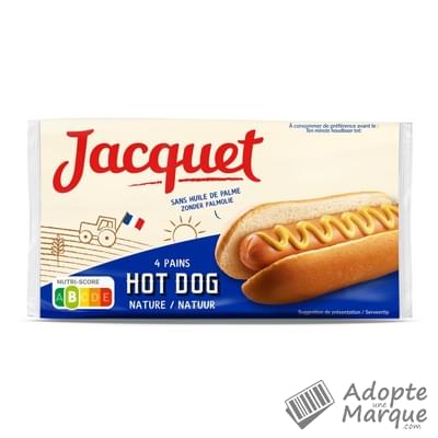 Jacquet Pains à Hot Dog Les 4 pains - 240G